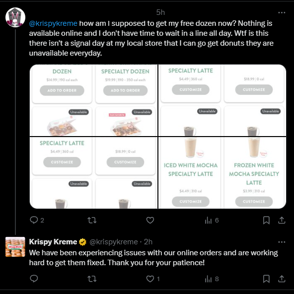 2 Krispy Kreme does not appear to be smacking their lips about this incident